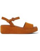 Camper Sandale wedge de piele nabuc Misia - Maro