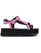 Camper Sandale wedge din material textil Oruga Up 25743 - Roz
