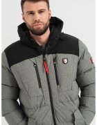 Canadian Peak Geaca cu model colorblock si vatelina Cashblendeak - Negru/Gri melange