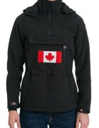 Canadian Peak Geaca softshell pentru femei Toka - poliester/elastan - neagra - impermeabila - cu gluga detasabila -