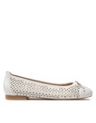 Caprice Balerini 303662059 - Piele naturala - Alb - Alb