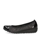 Caprice Balerini de piele cu design perforat - Negru