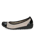 Caprice Balerini de piele cu design perforat - Negru/Bej