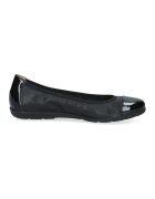 Caprice Balerini de piele cu detalii lacuite - Negru/Negru stins
