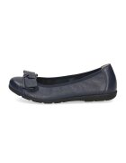 Caprice Balerini de piele cu funda - Bleumarin