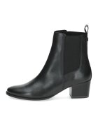 Caprice Botine cu segment elastic si toc masiv - Negru