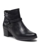 Caprice Botine dama - 301235200 - Piele naturala - Negru - Negru
