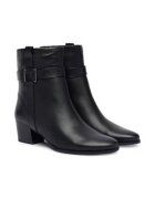 Caprice Botine dama cu toc mic - piele naturala - negru