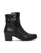 Caprice Botine dama cu toc - piele naturala - negru