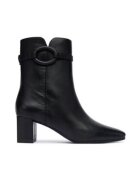 Caprice Botine dama piele naturala - negru