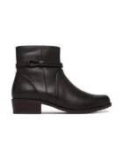 Caprice Botine negre din piele naturala pentru dama - Negru