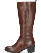 Caprice Cizme de piele cu toc masiv - Maro cognac