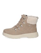 Caprice Ghete de piele cu insertie de plus - Maro taupe deschis