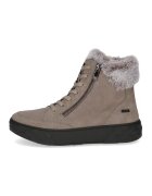 Caprice Ghete de piele intoarsa cu garnituri textile - Maro taupe