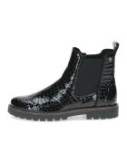 Caprice Ghete din piele cu model crocodil si segment din material textil - Negru stins