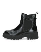 Caprice Ghete din piele cu segment din material textil - Negru