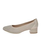 Caprice Pantofi de piele cu perforatii - Bej deschis