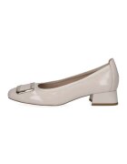 Caprice Pantofi de piele cu toc masiv - Maro taupe deschis