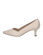 Caprice Pantofi de piele cu varf ascutit si toc kitten - Crem