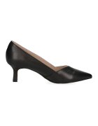 Caprice Pantofi de piele cu varf ascutit si toc kitten - Negru