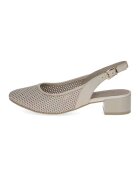 Caprice Pantofi de piele cu varf rotund - Bej deschis