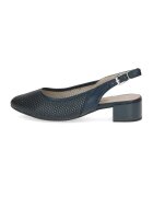 Caprice Pantofi de piele cu varf rotund - Bleumarin