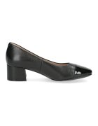 Caprice Pantofi de piele si piele ecologica cu toc masiv - Negru
