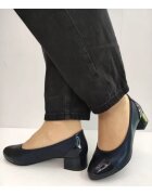 Caprice Pantofi Eleganti Dama 22500-42 Albastri Sidefat Cu Lac - Albastru