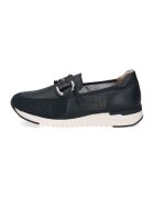 Caprice Pantofi loafer de piele si piele ecologica cu detalii perforate - Albastru ultramarin
