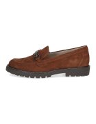 Caprice Pantofi loafer flatform din piele intoatrsa cu detaliu metalic - Maro scortisoara