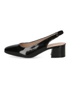 Caprice Pantofi slingback din piele cu toc masiv - Negru