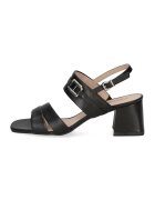 Caprice Sandale de piele cu catarama - Negru