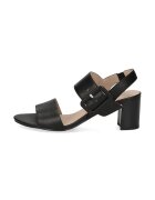 Caprice Sandale de piele cu toc masiv - Negru