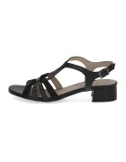 Caprice Sandale de piele cu toc masiv - Negru