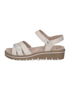 Caprice Sandale wedge de piele - Alb fildes