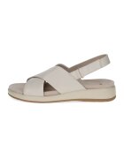 Caprice Sandale wedge de piele - Crem