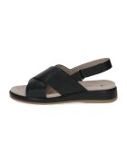 Caprice Sandale wedge de piele - Negru