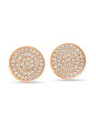 Carlette Cercei din otel inoxidabil hipoalergenic decorati cu pietre zirconia - placati cu aur 14k Irresistible