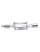 Carlette Talisman din otel inoxidabil hipoalergenic cu piatra zirconia - placat cu rodiu Crystal Glam