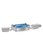 Carlette Talisman din otel inoxidabil hipoalergenic cu piatra zirconia - placat cu rodiu Stunning Blue