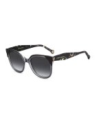 Carolina Herrera Ochelari de soare butterfly cu logo lateral - Negru/Alb murdar