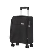 CarryOn Troler de cabina extensibil Air - bagaj de mana - 55x35x20 cm - poliester - +20% capacitate - 2.3 kg - negru - 55 cm