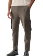 CAS Pantaloni barbati 4FWSS25TTROM0990 - Bumbac/Poliester - Maro inchis