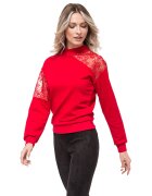 CASA DE MODA VIGO Bluza cu insertii din dantela Tania - Rosu