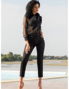 CASA DE MODA VIGO Bluza transparenta cu mansete cu margele