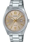Casio Ceas barbatesc afisaj analog - luminos - rezistent la apa 50M - cadran bej - 38.5x9.2mm