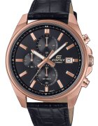 Casio Ceas barbati Edifice - quartz - negru - 44mm - piele naturala