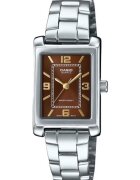 Casio Ceas dama LTP-1234DD - bratara inox - cadran maro - 21x07.4mm