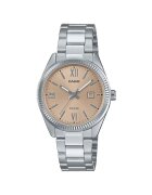 Casio Ceas dama LTP-1302DD-4A2V - inox - cadran piersica - 30.20x08.80mm - rezistent la apa 50M