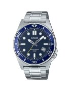 Casio Ceas pentru barbati MTD-135D-2A - cadran albastru marin - bratara otel inoxidabil - rezistenta la apa WR50 - 44x9mm
